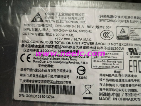 DPS-200PB-191 A 0NMPRY NMPRY used in good condition power
